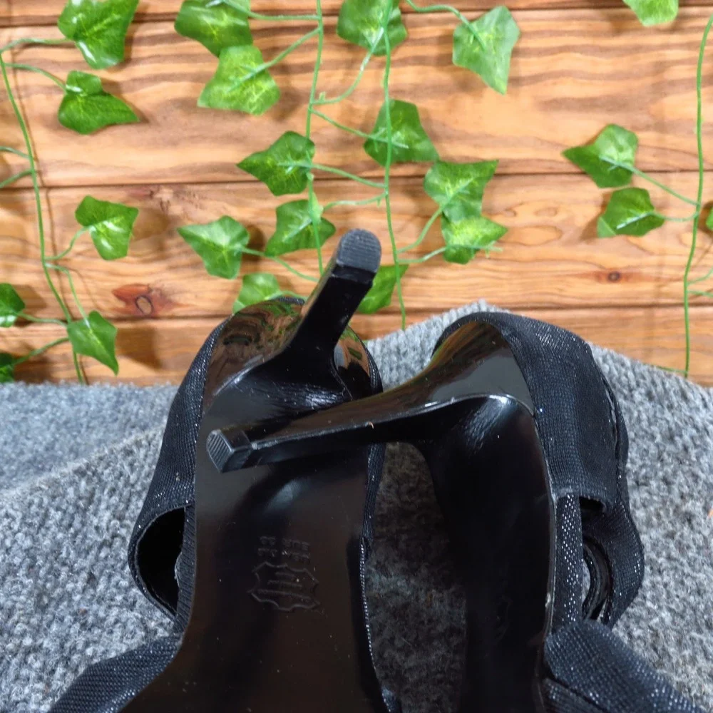 Touch of Nina‎ Women Heel Size 8 Evening Wedding Formal Shimmer Black Fabric